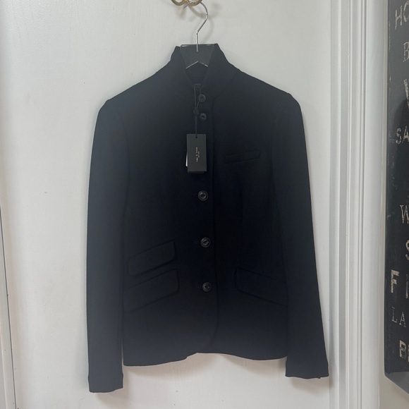 rag & bone Slade Black Wool  Blazer - Picture 6 of 10